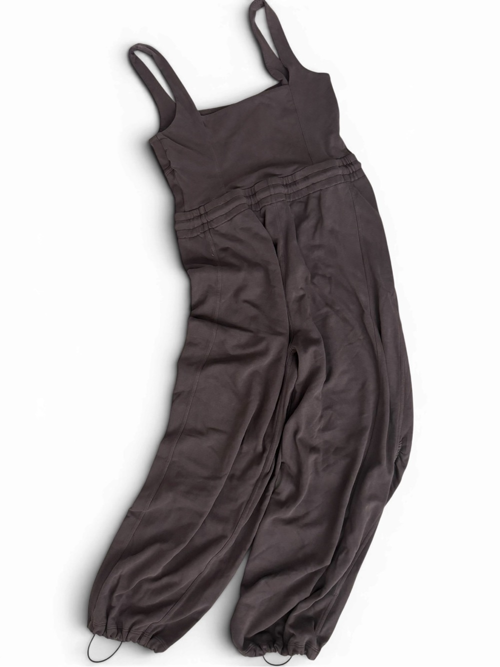 Free People FP Movement Inbound Stretch Cotton Jumpsuit Brown Size L NWOT - Picture 6 of 8
